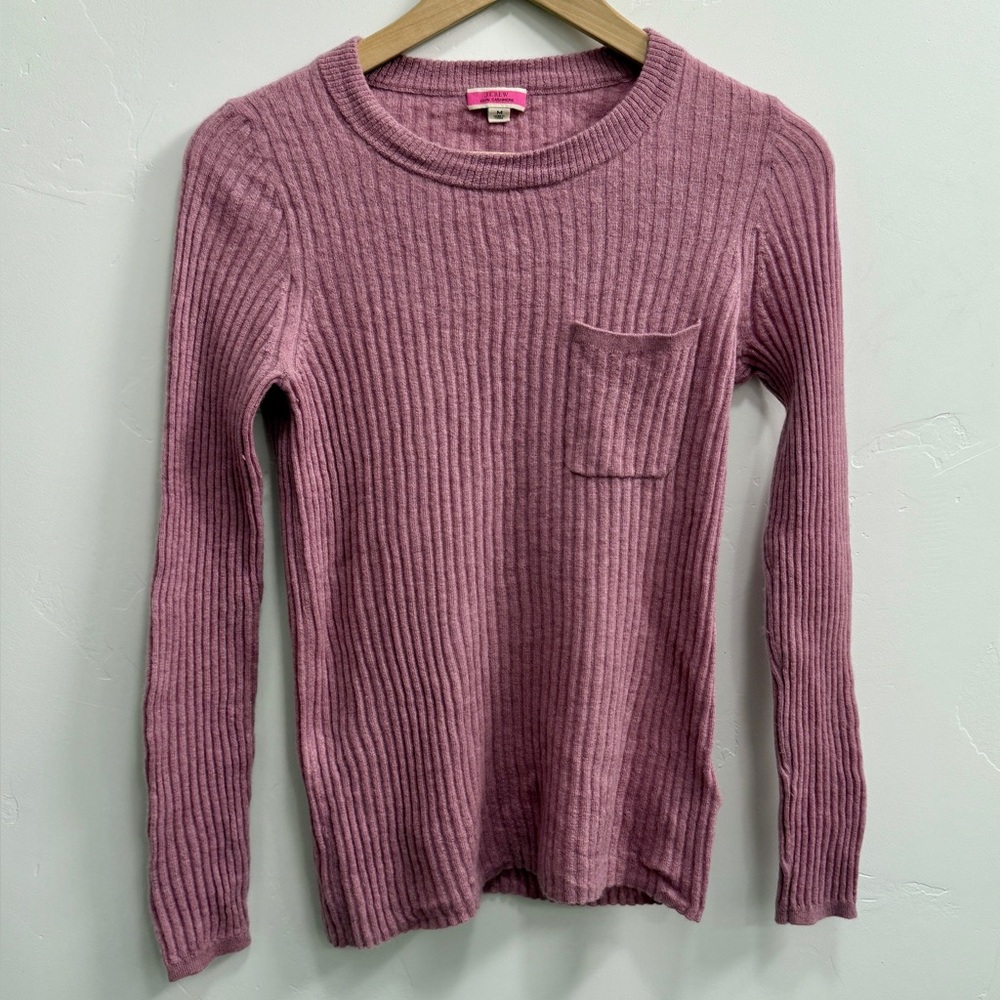 J. Crew Women's Ribbed Sweater in Mauve